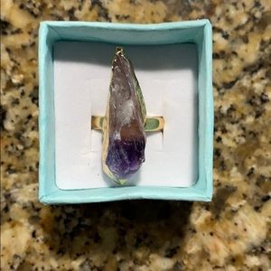 Raw Amethyst Ring/Raw Crystal Ring